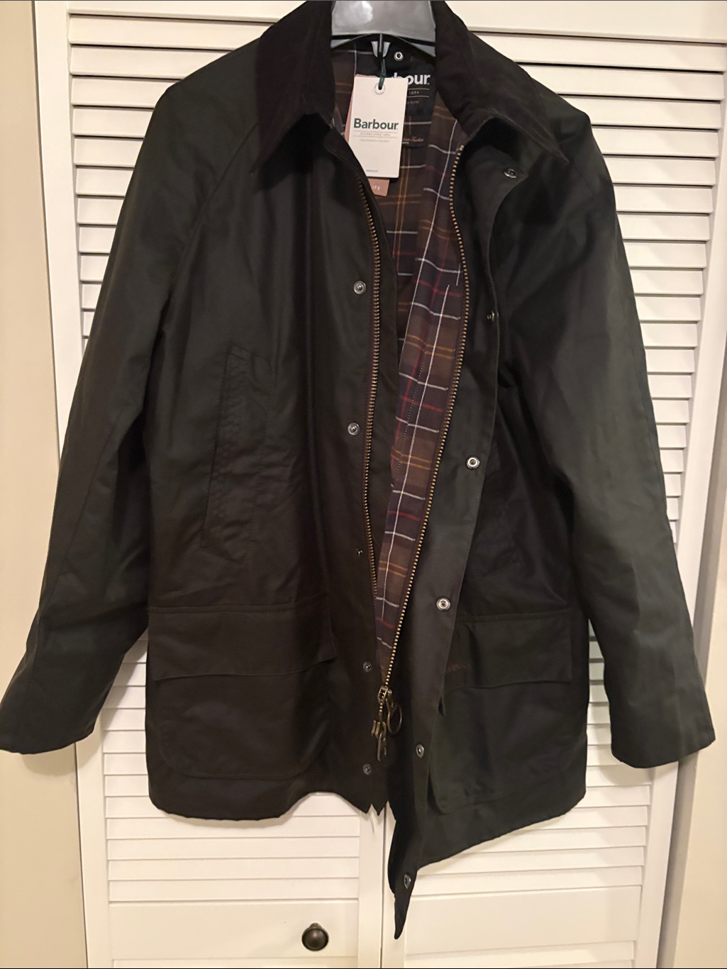 Barbour Bristol Xl Men's Olive Waxed Cotton Jacket Nwt